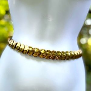 Gold disc stretch belt